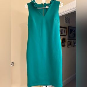 Calvin Klein Sheath Dress - Size 6, NEVER WORN, kelly green color (not blue)